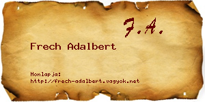 Frech Adalbert névjegykártya